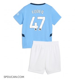 Dječji Nogometni Dres Manchester City Phil Foden #47 Domaci 2024-25 Kratak Rukav (+ Kratke hlače)